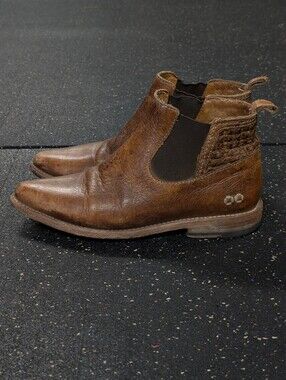 Bed Stu Heart & Soul Distressed Brown Leather Rove Booties Ankle Boots Size 6